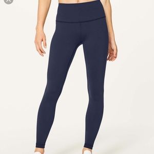 Lululemon navy blue Wunder Under full length